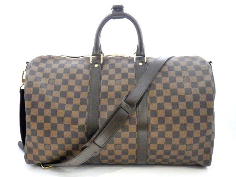 LOUIS VUITTON Keepall Bandouliere Damier Boston Bag Travel